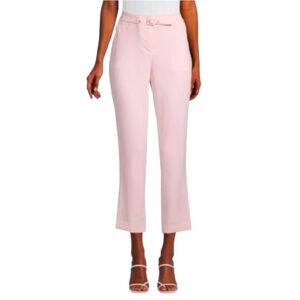 Karl Lagerfeld Paris Pink Belted Cropped Flared Pants Size 12 NEW